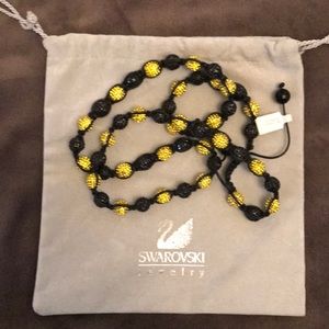 Swarovski crystal necklace black & gold